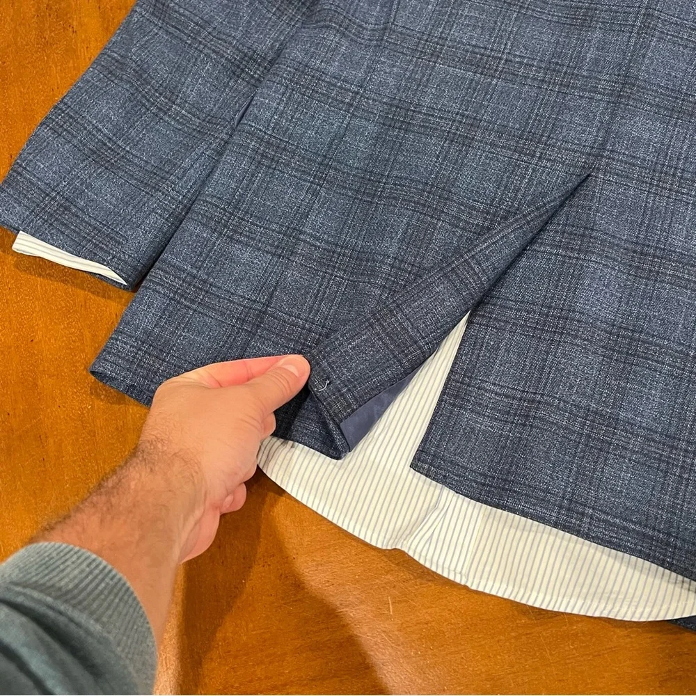 Lauren Ralph Lauren Men’s 2-Button Single Vent Glen Plaid Blazer Blue 38R Jacket